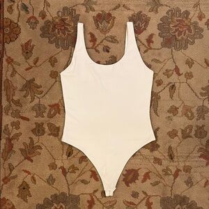Aritzia Barbaton White Scoopneck Bodysuit
